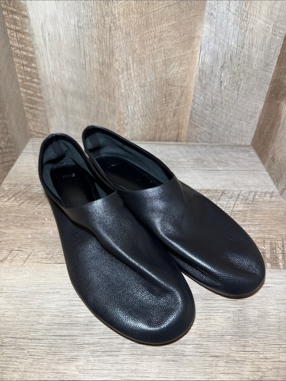 MANGO Leather Flat Shoes Ballerina - Picture 3 of 10